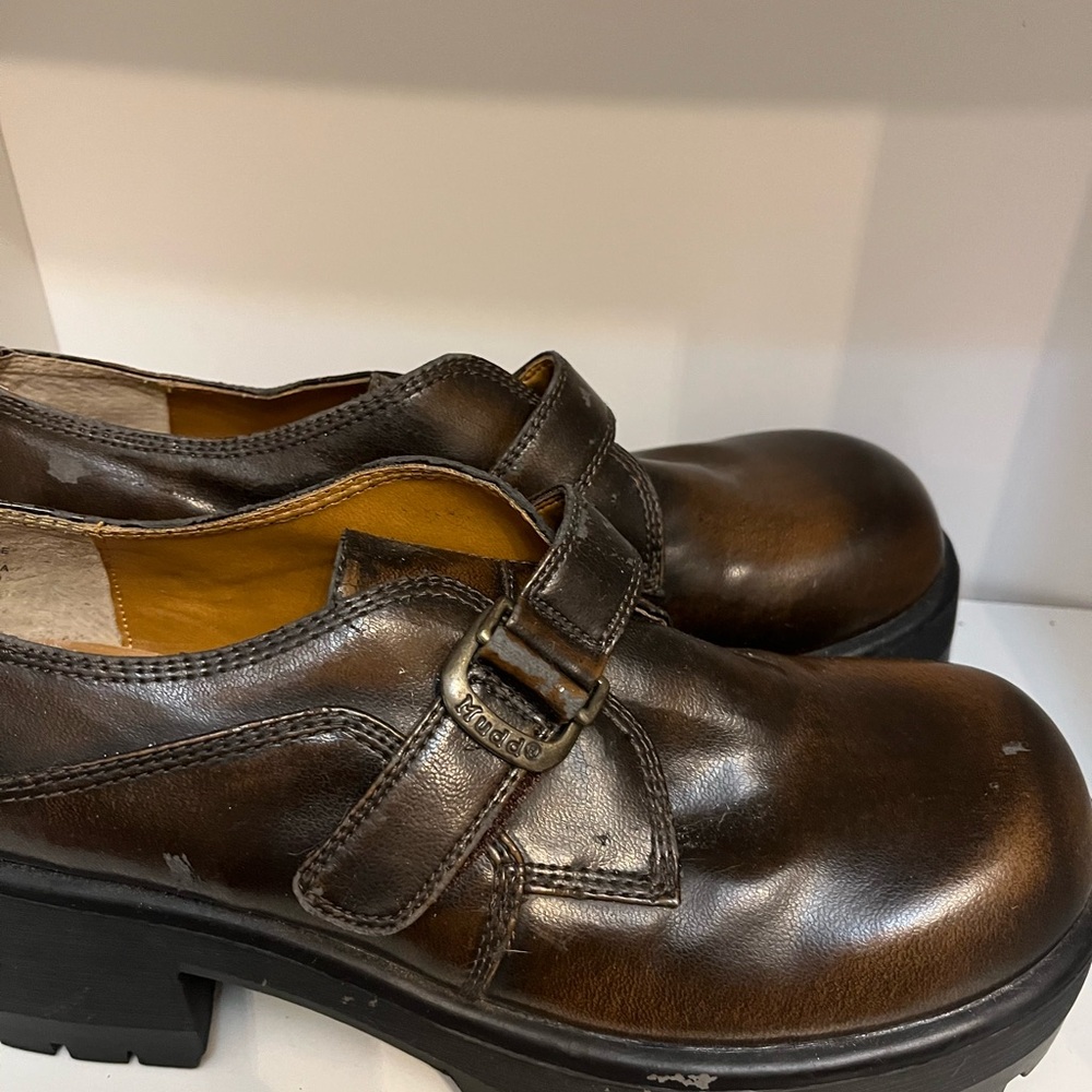 Y2K Mudd Chunky Platform Brown Shoes Women’s size 10 - Picture 5 of 14